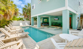 Golf Cart included, 3 houses from the beach with private heated pool & spa